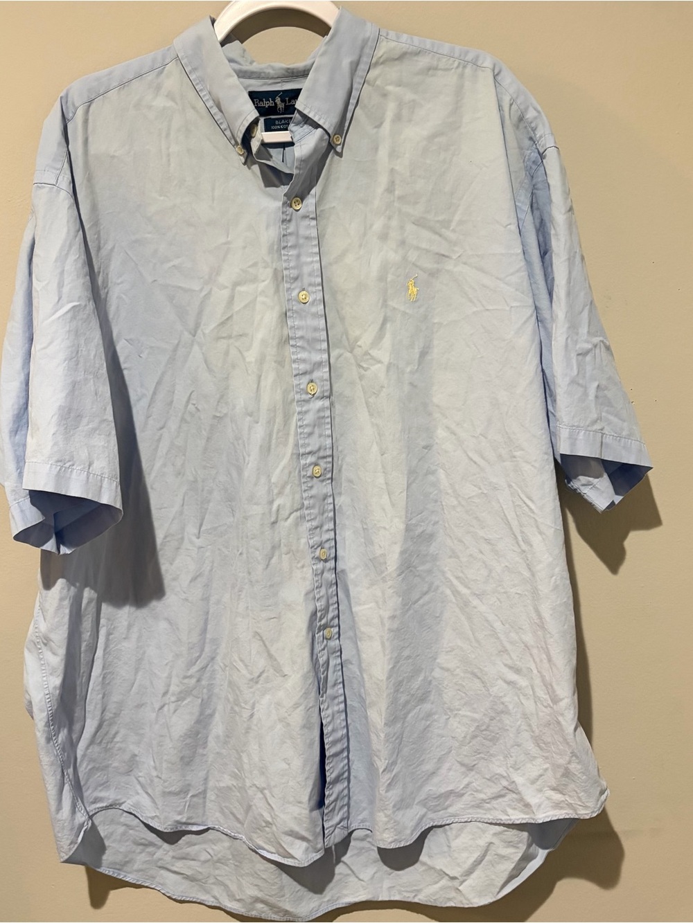Ralph Lauren Light Blue Short-Sleeve Button-Down Shirt